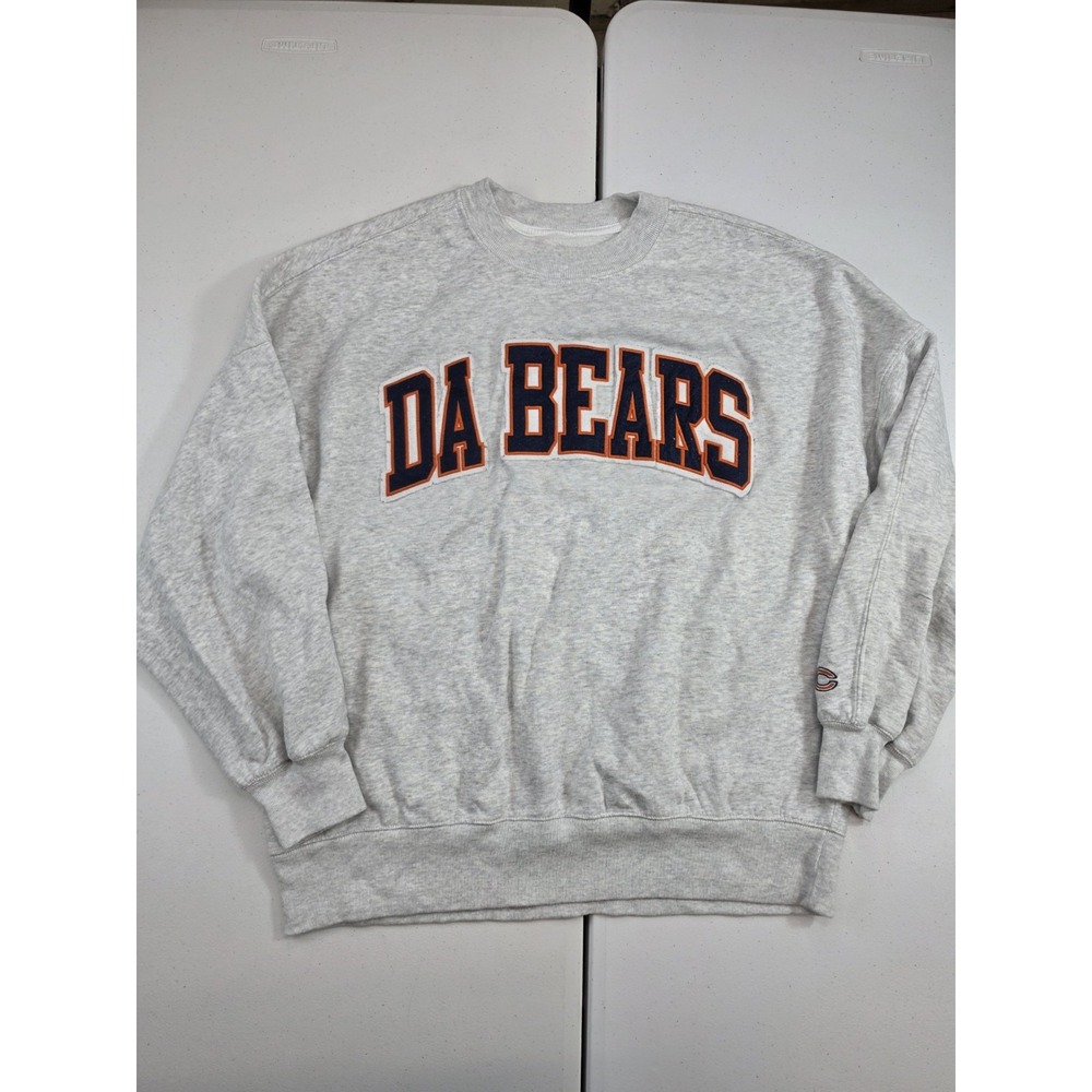 Abercrombie & Fitch Chicago Bears NFL Official Oversized Sweatshirt M Gray
